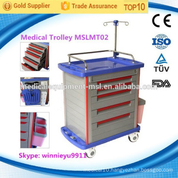 MSLMT02 Hospital medical trolley emergency trolley clinic medical emergency trolley